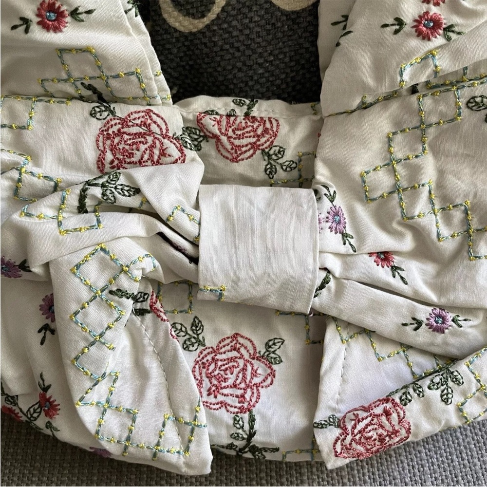 Urban Outfitters Bag Kimchi Blue Embroidered Bow Baguette Mini Bag - Picture 6 of 16
